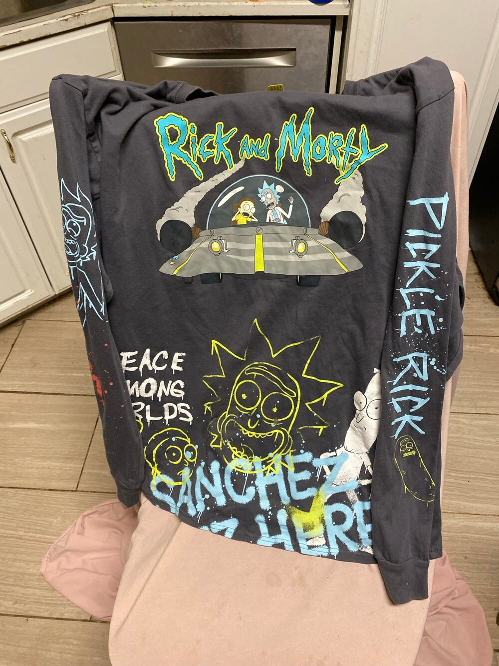 Rick And Morty Long Sleeve Shirt Size 3XL